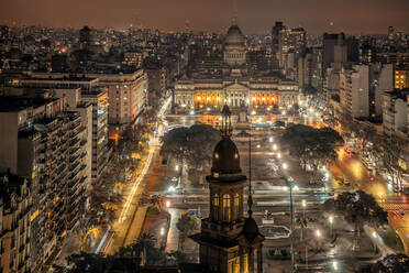 Illuminated National Congress Of Argentina And Cityscape At Night - EYF03312