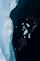 Drone View Of Glacier In Lake - EYF03635