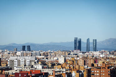 Landscape of the city of Madrid Spain and in the background the four towers. - CAVF78082