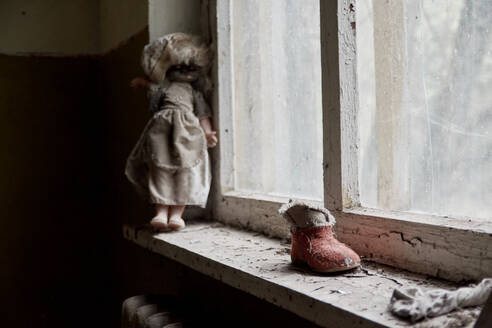 Verlassener Kindergarten in Tschernobyl, Ukraine. Kindergarten mit Spielzeug und verlassenen Dingen - CAVF78527