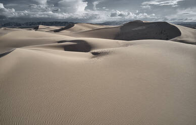 Cadiz dune against against sky at Mojave desert, Southern California, USA  stock photo