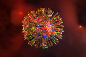3D Rendered Illustration of a Corona virus - SPCF00631