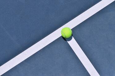 High Angle View Of Tennis Ball On Court - EYF03971