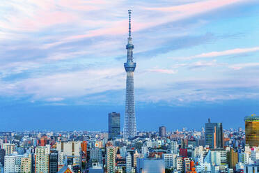 Tokyo Sky Tree Tower In City Against Cloudy Sky - EYF04006