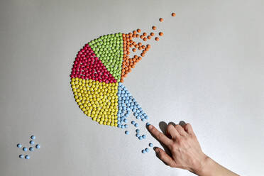 Hand and colorful pie chart - RBF07552