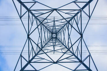 Directly Below Of Electricity Pylon Against Sky - EYF04216