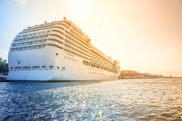 Cruise Ship Sailing In Sea Against Clear Sky - EYF04624