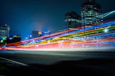Light Trails On Road At Night - EYF04741