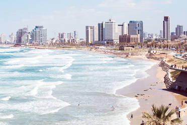 Panoramaschichtaufnahme von Tel Aviv Stadtbild - EYF04911