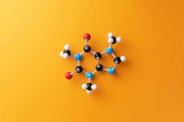 Glucose Sugar Molecule Against Yellow Background - EYF05016