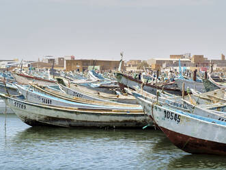 Fishing port of Mirbat with small fishing boats, Salalah, Oman, Middle East  - SuperStock