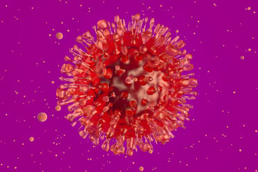 Three dimensional render of single coronavirus cell - SPCF00639