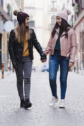 Beautiful Lesbian Couple walking.. LGBT Concept. - CAVF80133