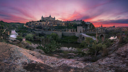 Beautiful panoramic view of Toledo at sunset. Travel Concept. - CAVF80260