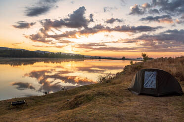 Fishing adventures, carp fishing in sunrise. - CAVF80431