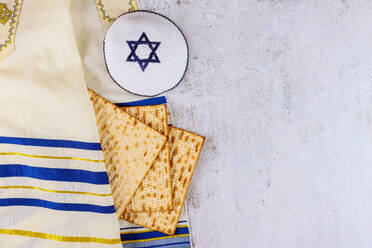 Judaism religious on jewish matza passover - CAVF80839