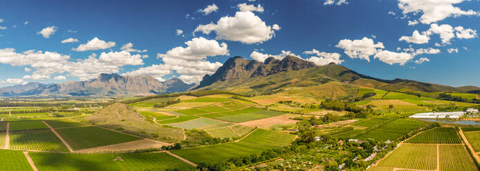 Panoramaluftaufnahme des Simonsberg-Naturschutzgebiets, Südafrika. - AAEF08138