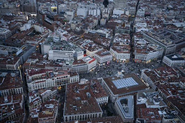 Spanien, Madrid, Luftaufnahme des Stadtzentrums - DAMF00448