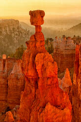 USA, Utah, Felsen-Hoodoo im Bryce Canyon in der Sommerdämmerung - DSGF02022