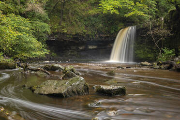 Sgwd Gwladus-Wasserfall in der Nähe von Ystradfellte im Brecon Beacons National Park, Wales, Vereinigtes Königreich, Europa - RHPLF14660