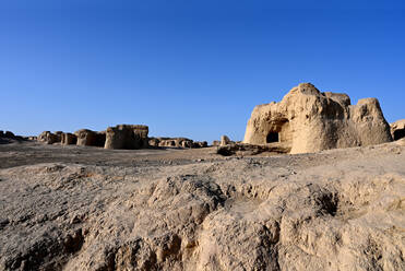 Ruinen der Stadt Jiaohe an der Seidenstraße, Hauptstadt des Königreichs Jushi 450-640 n. Chr., Autonome Region Xinjiang-Uigurien, China, Asien - RHPLF14720