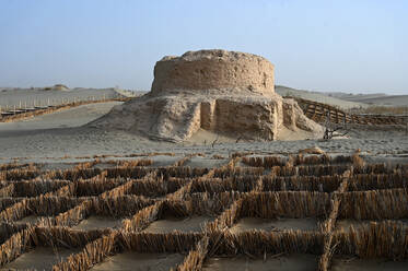 Rawak Buddhistische Stupa, 4. Jahrhundert, entdeckt von Aurel Stein 1901, Hotan, Xinjiang, China, Asien - RHPLF14743