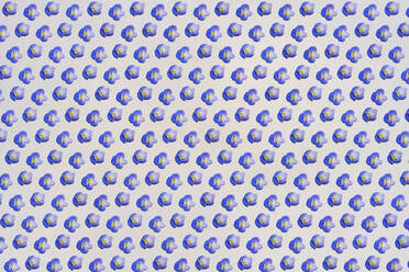 Muster aus Reihen blauer Blütenköpfe - GEMF03656