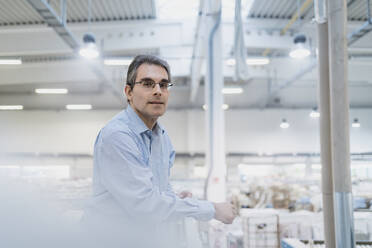 Portrait of a confident mature businessman in a factory - DIGF10753