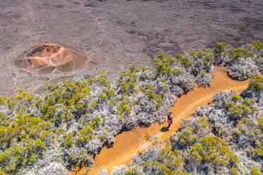 Luftaufnahme von formica léo, aktiver Vulkan Piton de la Fournaise, Insel Reunion, Indischer Ozean - AAEF08326
