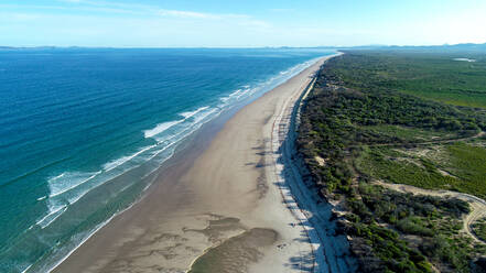 Aerial view of Sandy Point, Farnborough Beach, Yeppoon, Qld, Australia - AAEF08439