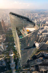 Luftaufnahme des Gebäudes des CTF-Finanzzentrums, Guangzhou, China. - AAEF08471