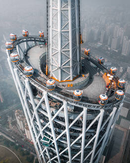 Luftaufnahme des Canton Tower, Guangzhou, China - AAEF08478