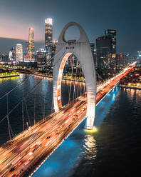 Luftaufnahme der Liede-Brücke, Guangzhou, China - AAEF08481