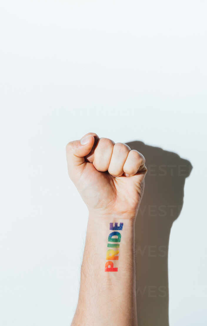Tattoo that Says Pride Simbol Stock Photo - Image of colorful, background:  266124102