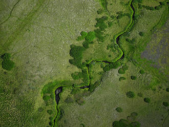 Aerial picture of meandering river in Iceland - CAVF81260