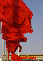 Red flags on Tiananmen square in Beijing - CAVF81483