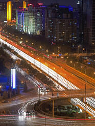 Elevated view of the second ring road in Beijing - CAVF81487