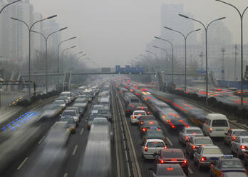 Erhöhte Ansicht der zweiten Ringstraße in Peking - CAVF81489