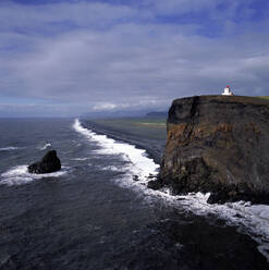 The lighthouse at Dyrhólaey cliff in the south of Iceland - CAVF81492