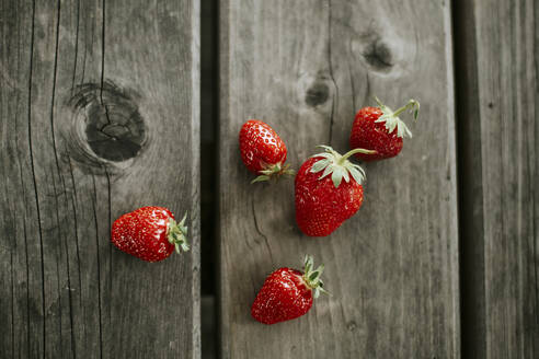 Reife Erdbeeren auf Holz - VBF00089