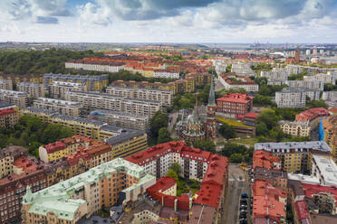 Sweden, Gothenburg, Aerial view of Haga district - TAMF02222