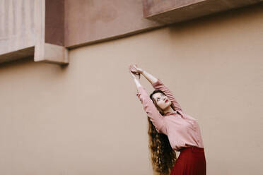 Portrait of young woman wearing vintage clothes - TCEF00657