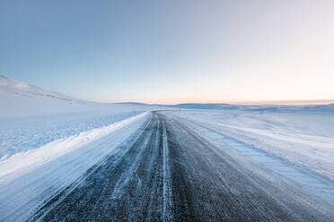 Country road in winter, Berlevag, Norway - WVF01612