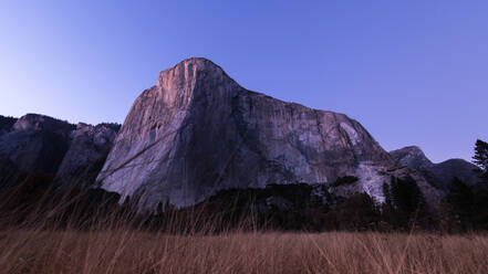 El Capitan im Yosemite bei Sonnenuntergang von El Cap Meadow im Herbst - CAVF82237