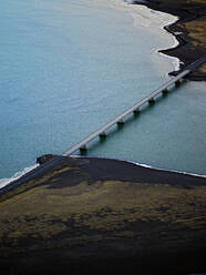 Bridge over river mouth of the Olfusa river in south Iceland - CAVF82763