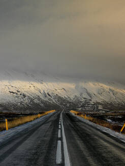 Rural road in Iceland during winter - CAVF82788