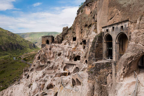 Georgia, Samtskhe-Javakheti, Vardzia cave monastery stock photo