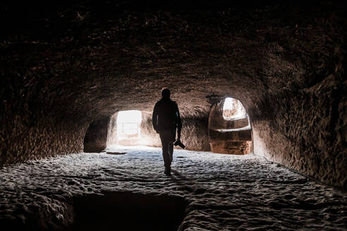 Georgia, Samtskhe-Javakheti, Dwelling of Vardzia cave monastery - WVF01659