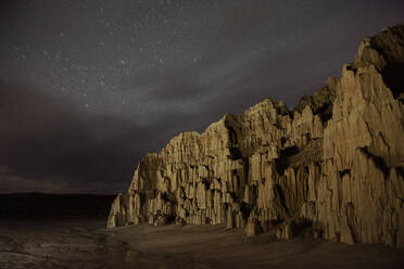 Light Painting at Cathedral Gorge under a Starry Sky - CAVF83727