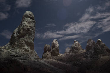 The Pillars of Trona Illuminted from Above on a Starry Night in - CAVF83836